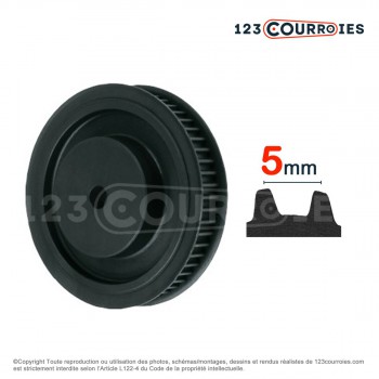 Poulie dentée HTD moyeu plein PD5M16-15